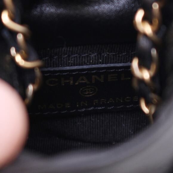 Chanel Mini Drawstring Chain Shoulder Clutch Crossbody Black Caviar A2145 - Picture 12 of 13